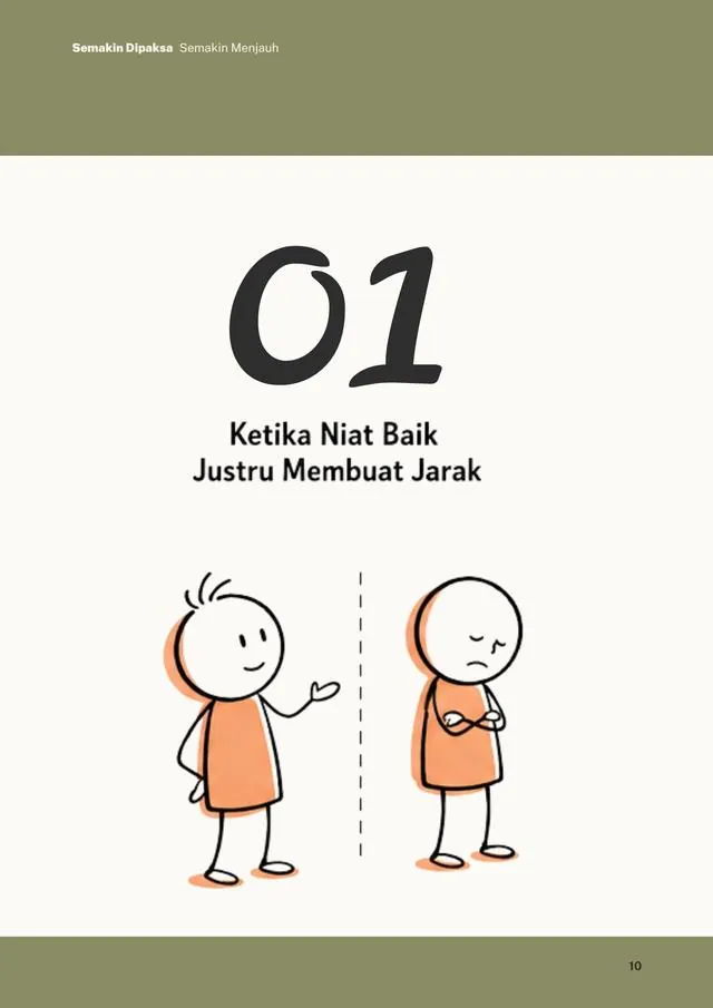 Contoh halaman buku: Ketika Niat Baik Justru Membuat Jarak