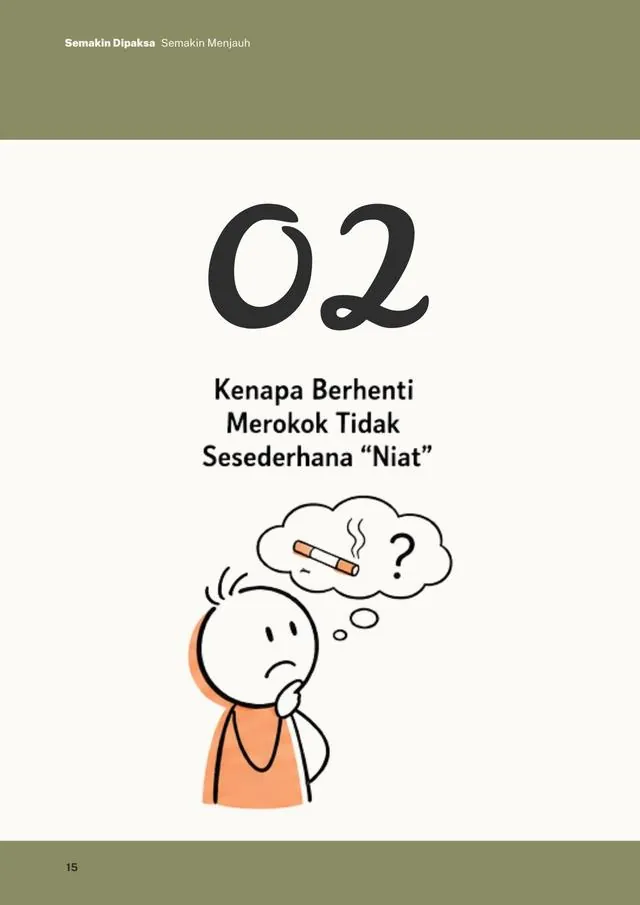 Contoh halaman buku: Kenapa Berhenti Merokok Tidak Sesederhana “Niat”
